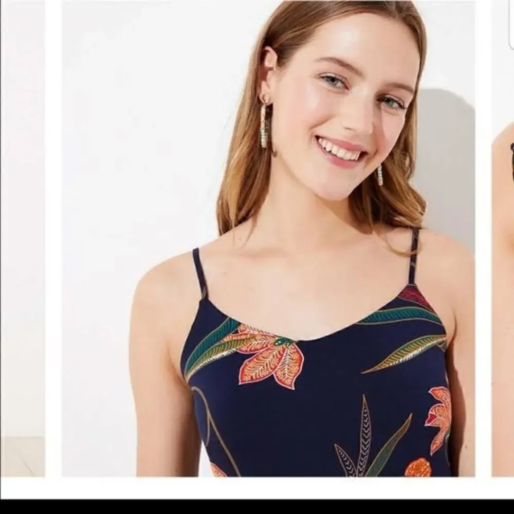 LOFT floral smocked
